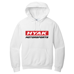 White Stacked Logo Hoodie